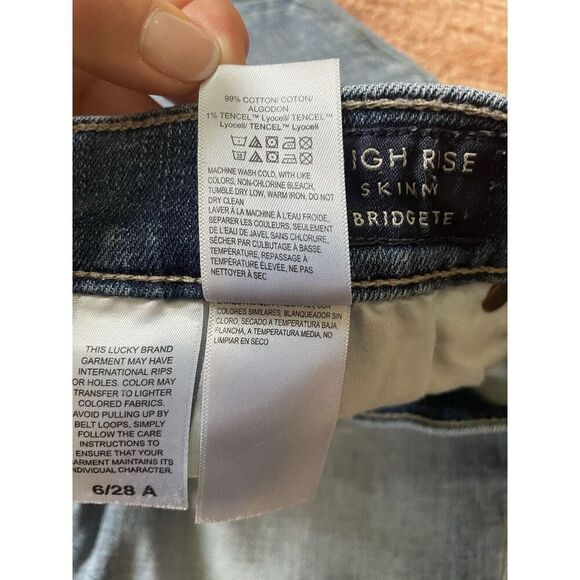 Women’s LUCKY BRAND High Rise Skinny Bridgette Button Fly Ankle Jeans Size 6 - Picture 4 of 9